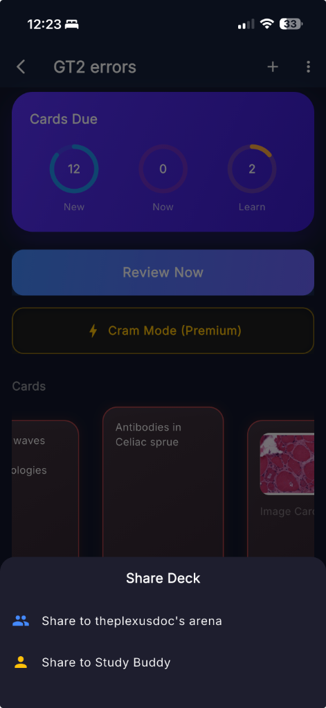 Flashcards Dashboard